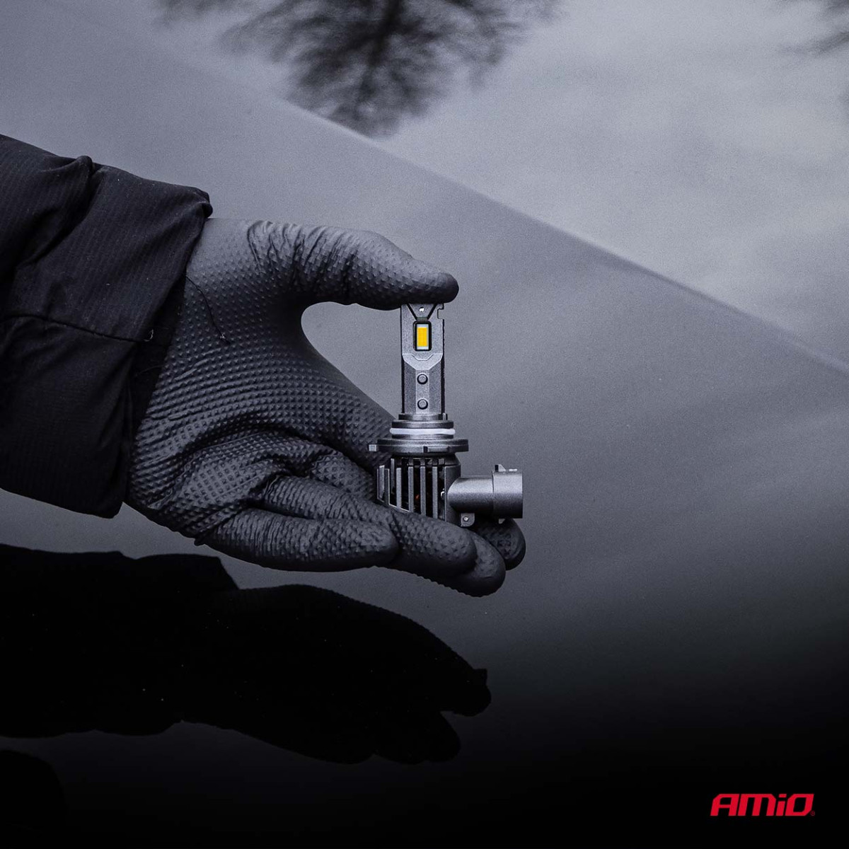 LED-strålkastarlampor F25 SILVER FULL CANBUS HIR2 9012 54W 12V 24V AMIO-04708