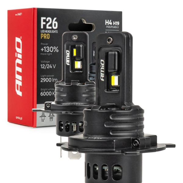 LED-billampor H4/H19 F26 PRO LumiTec LIMITED +130% DUO FULL CANBUS 12V/24V AMIO-04871