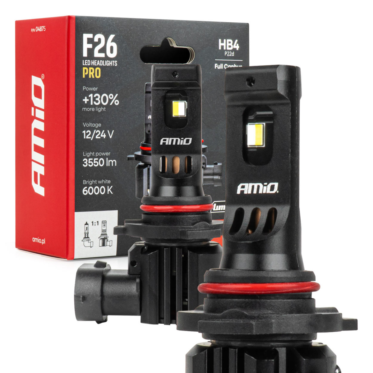 LED-billampor HB4 F26 PRO LumiTec LIMITED +130% DUO FULL CANBUS 12V/24V AMIO-04875