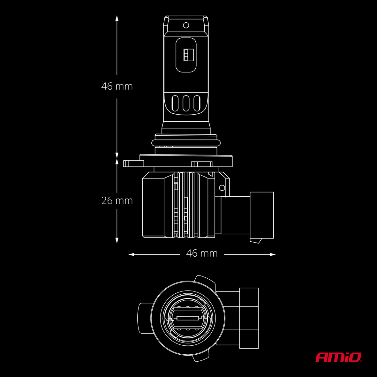 LED-billampor HIR2 F26 PRO LumiTec LIMITED +130% DUO FULL CANBUS 12V/24V AMIO-04876