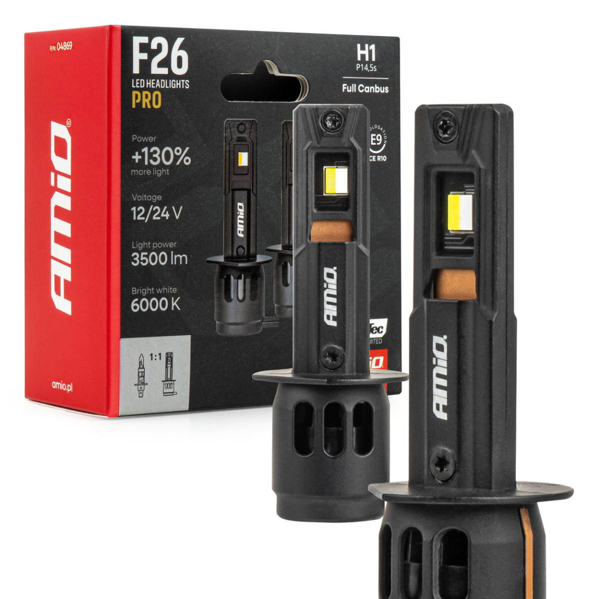 LED-billampor H1 F26 PRO LumiTec LIMITED +130% DUO FULL CANBUS 12V/24V AMIO-04869