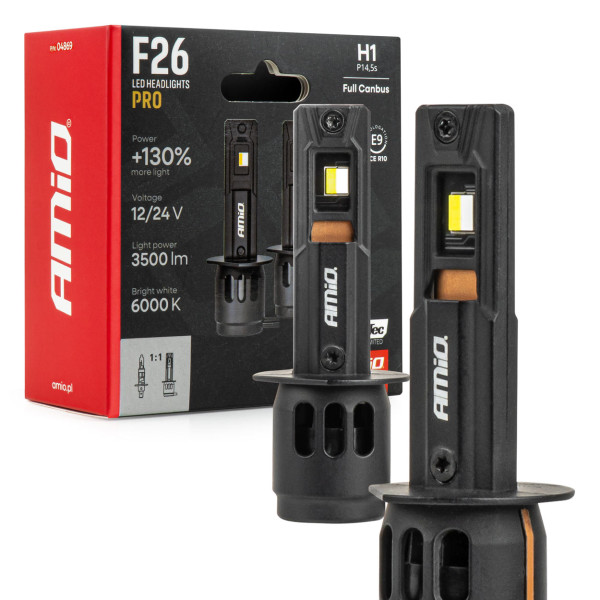 LED-billampor H1 F26 PRO LumiTec LIMITED +130% DUO FULL CANBUS 12V/24V AMIO-04869