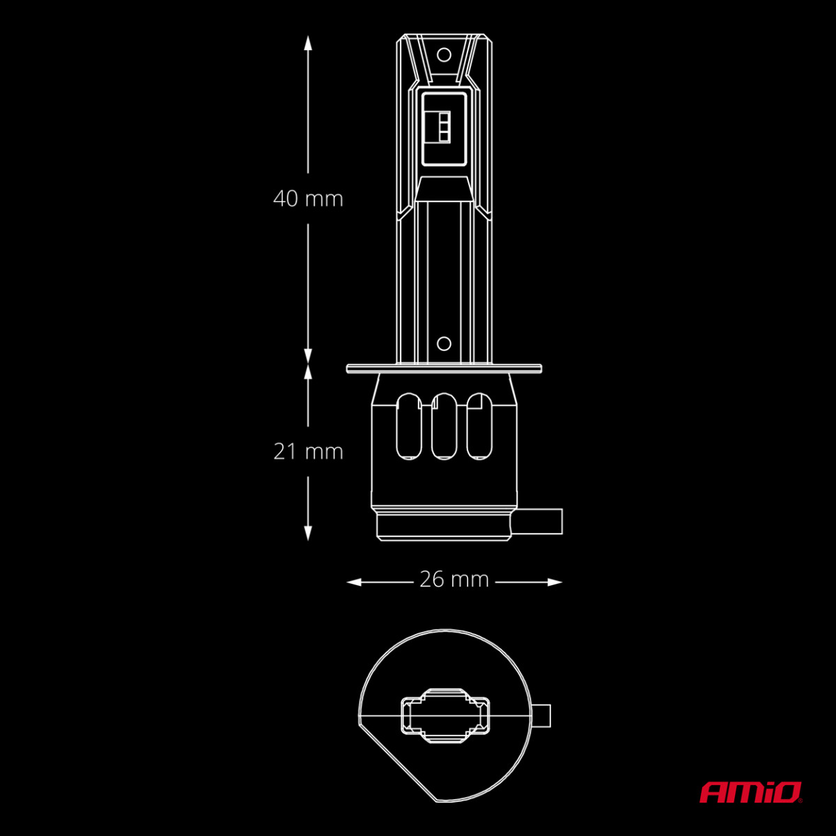 LED-billampor H1 F26 PRO LumiTec LIMITED +130% DUO FULL CANBUS 12V/24V AMIO-04869