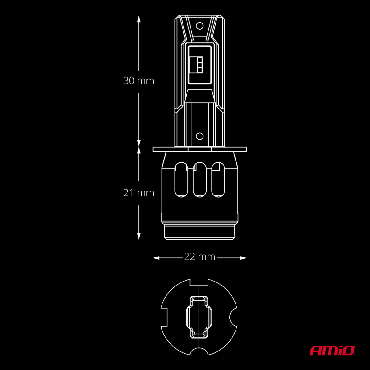 LED-billampor H3 F26 PRO LumiTec LIMITED +130% DUO FULL CANBUS 12V/24V AMIO-04870