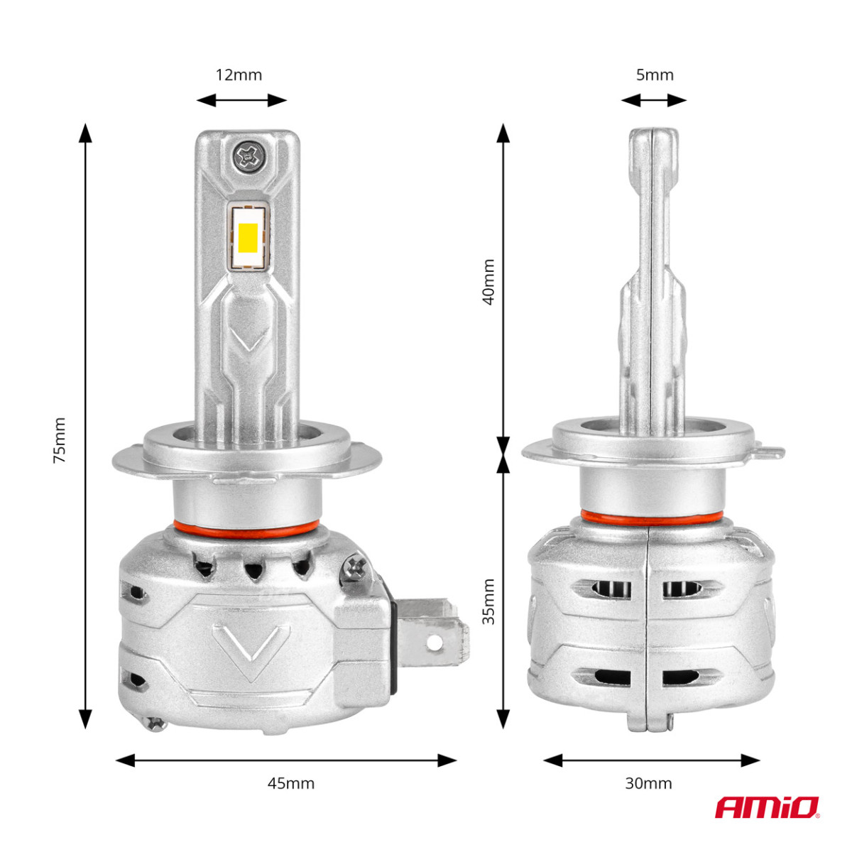 LED-strålkastarlampor X2-serien H7 AMiO-02973