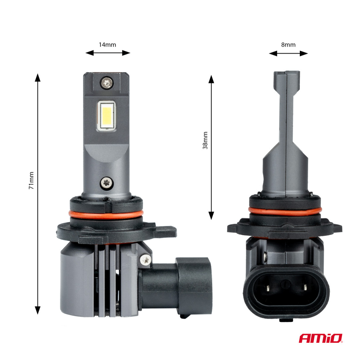 LED-strålkastarlampor X4-serien AVIATOR HIR2 9012 6500K max 44W AMIO-03768