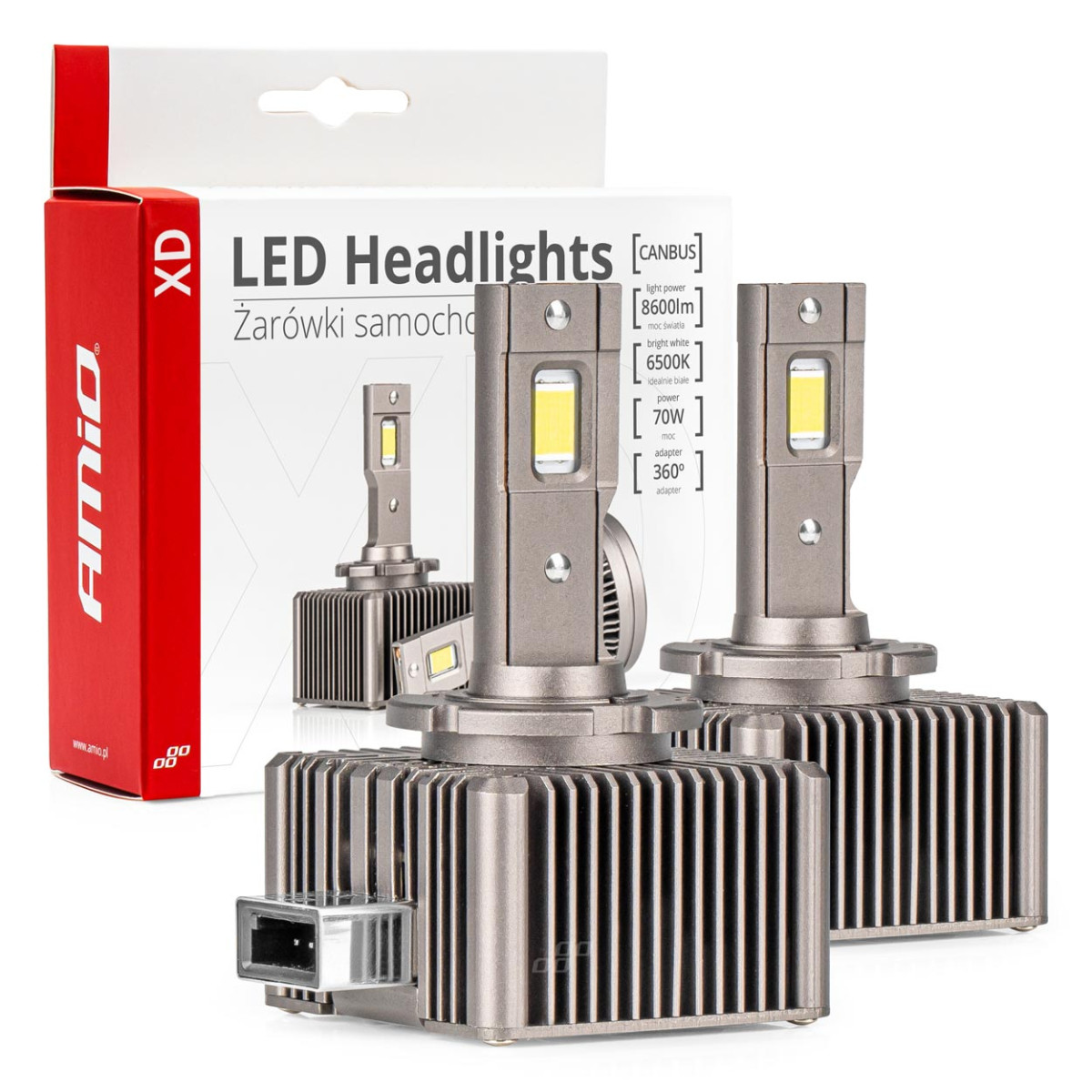 LED-strålkastarlampor XD-serien D1S/D1R AMiO-03310