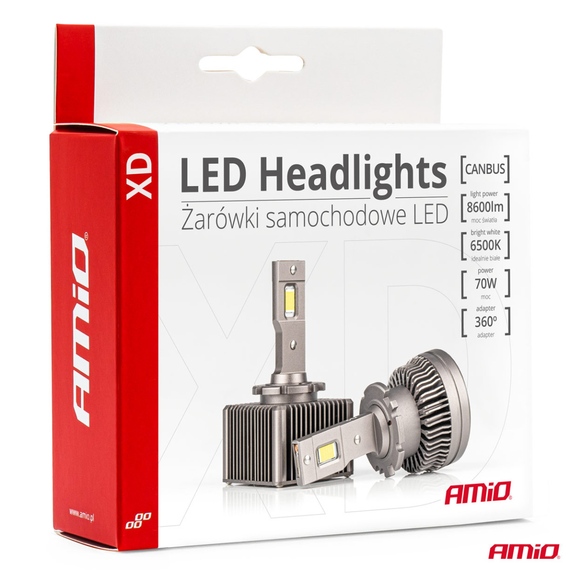 LED-strålkastarlampor XD-serien D1S/D1R AMiO-03310