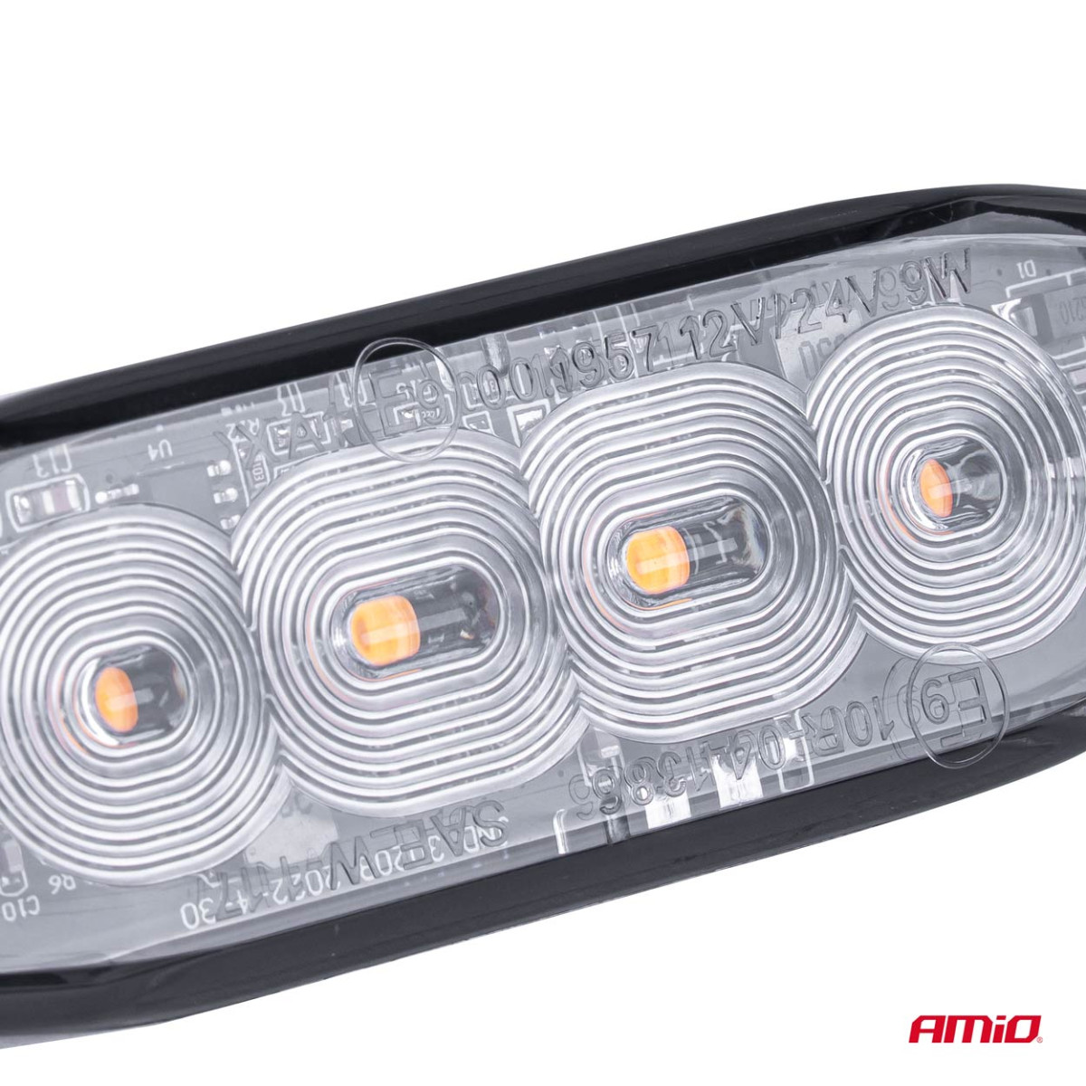 LED-varningslampa 4 LED R65 R10 12-24V AMIO-02298