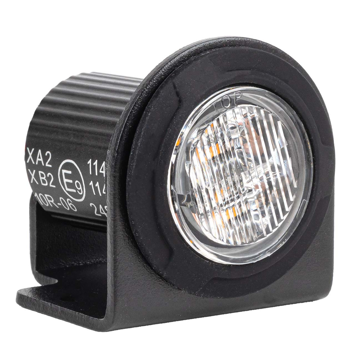 Rund orange LED-varningslampa R65 12V / 24V 12W AMIO-04864