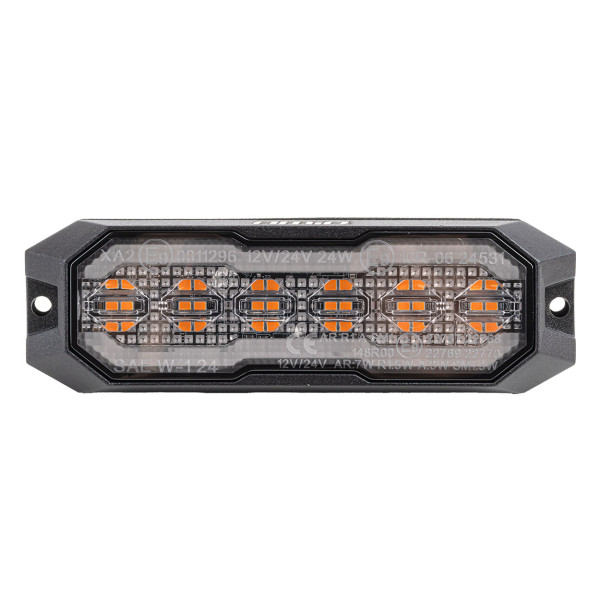 LED-markeringsvarningslampa med rött positionsljus R65 R148 12V/24V 24W AMIO-04863