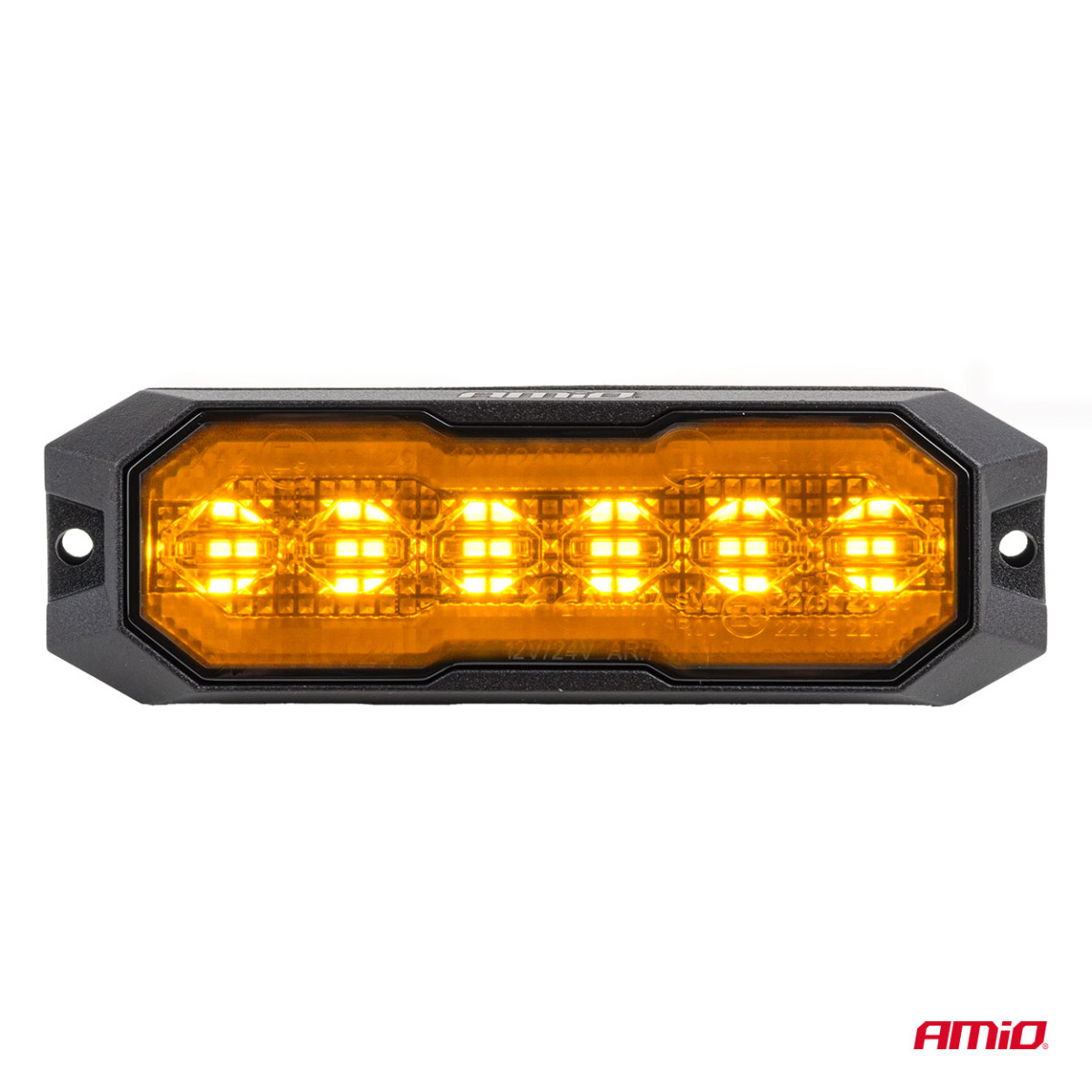 LED-markeringsvarningslampa med rött positionsljus R65 R148 12V/24V 24W AMIO-04863