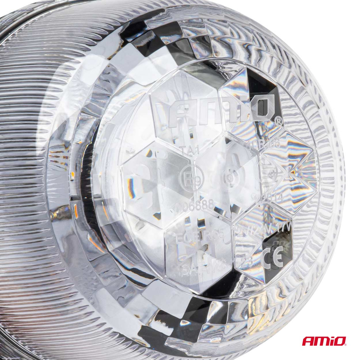 LED-varningslampa W25p 24LED 12/24V IP66 AMIO-03338