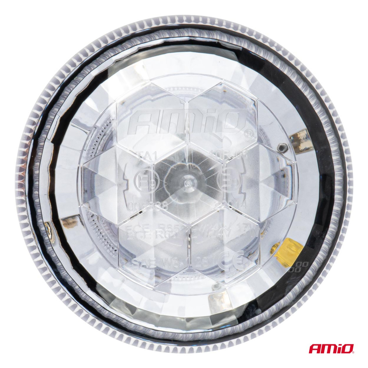 LED-varningslampa W25p 24LED 12/24V IP66 AMIO-03338