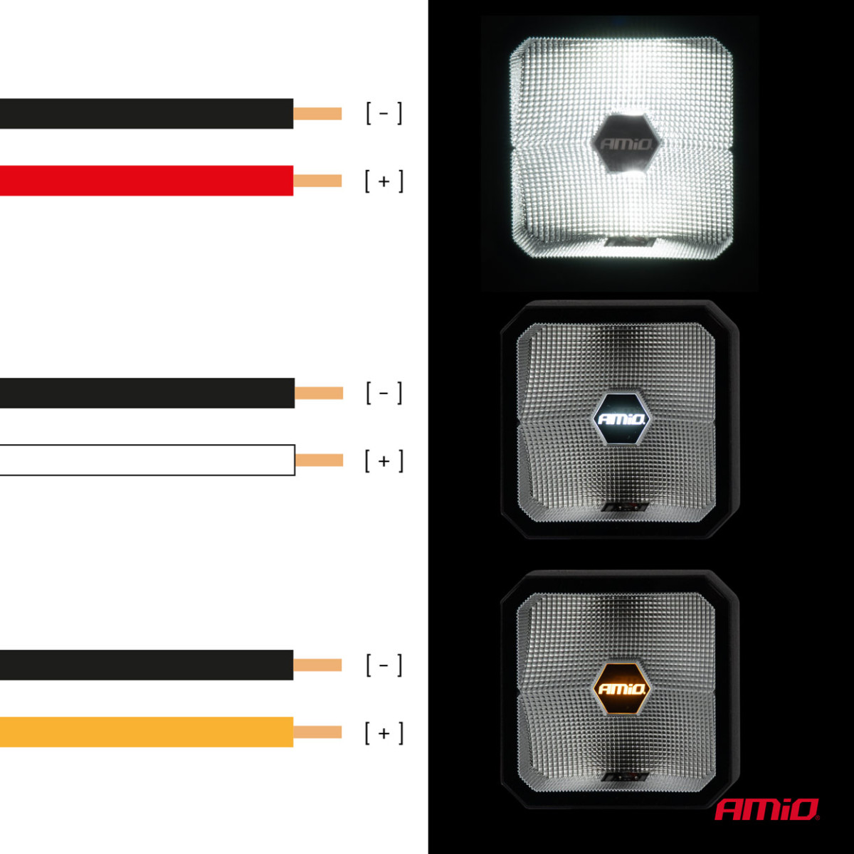 LED-arbetslampa COMBO Amber & White, 30W 12V 24V