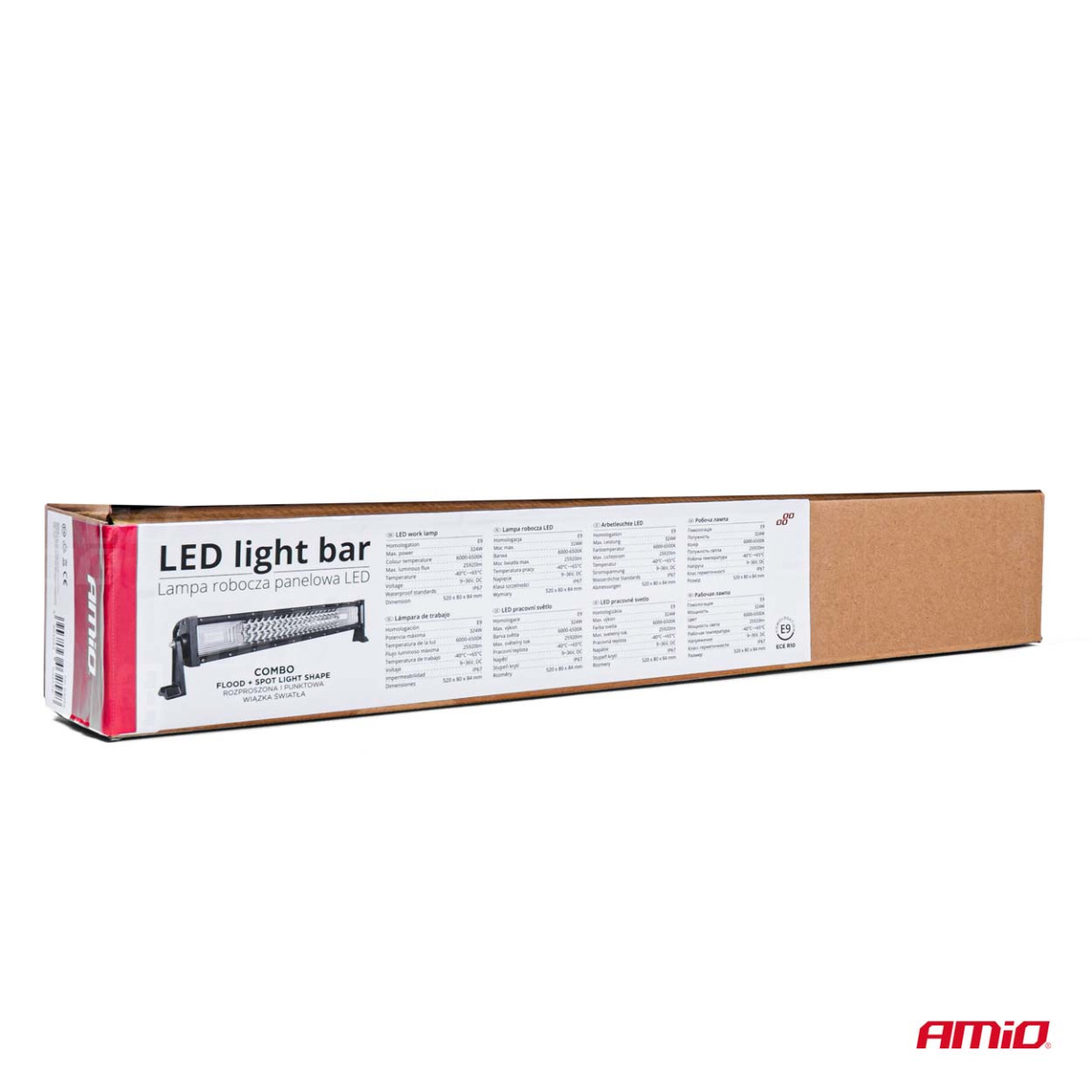 LED-panelarbetslampa SLIM, böjd, 52 cm, 9-36V, AWL44