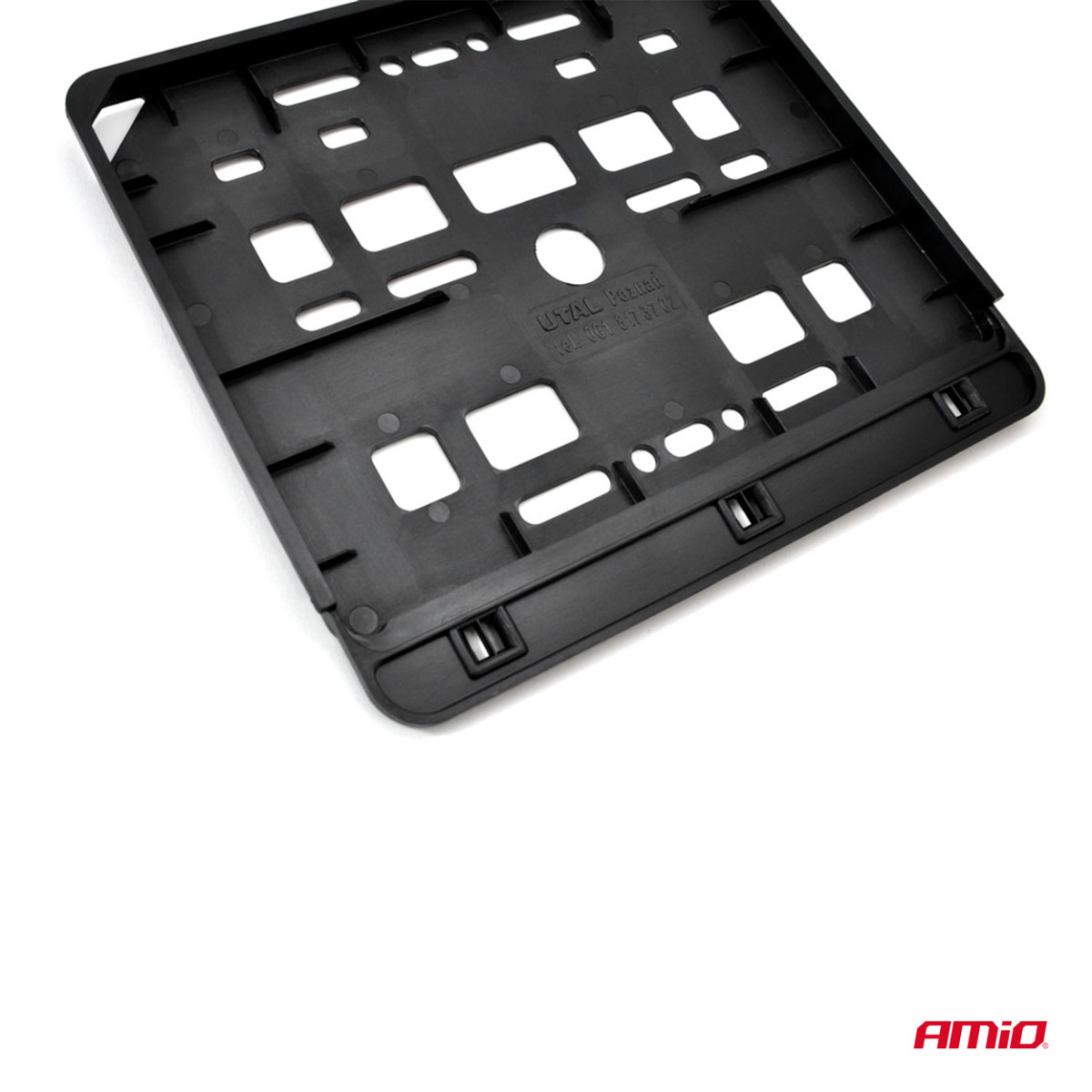 Nummerplåtshållare för motorcykel – svart, AMIO-01166