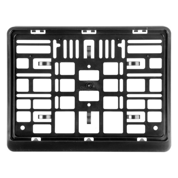 Dubbelradig registreringsskylthållare – svart, AMIO-02994