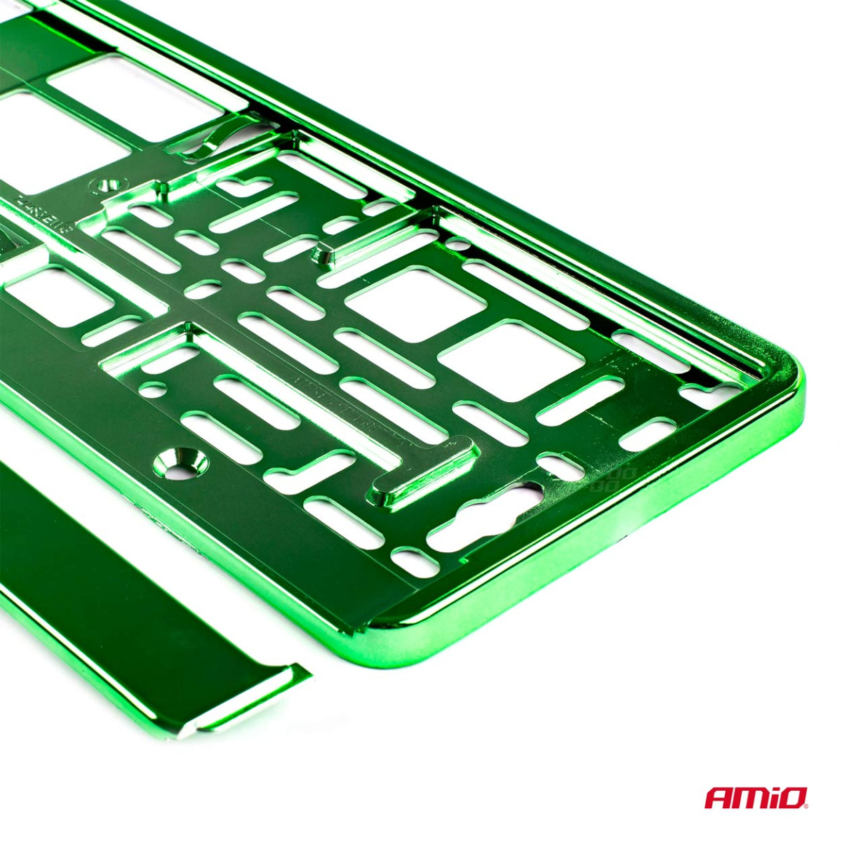 Nummerplåtshållare – metallicgrön, AMIO-03178