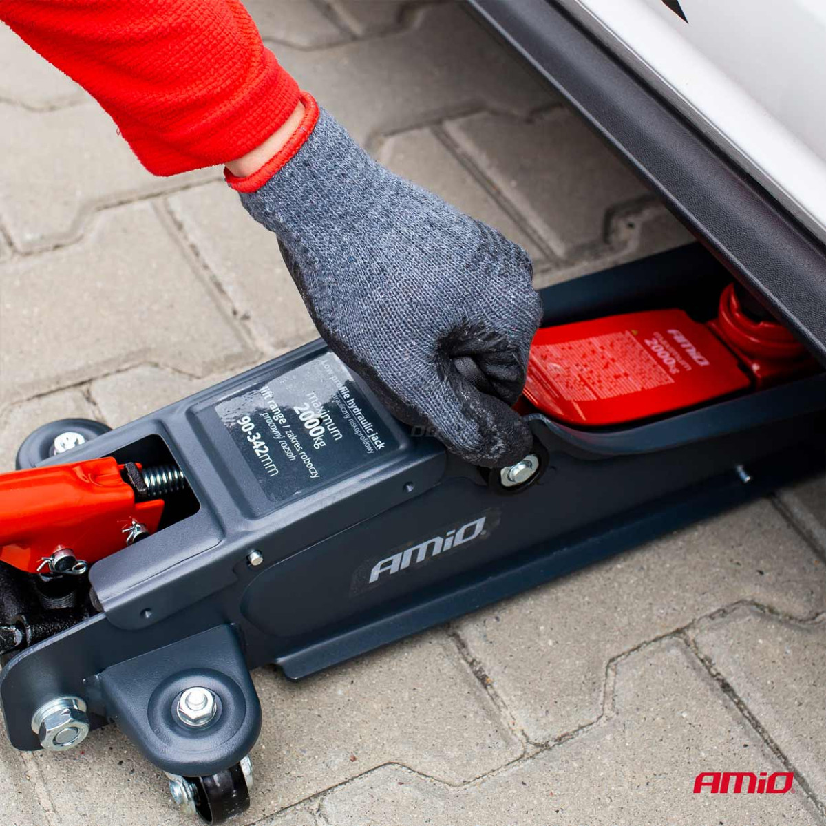 Hydraulisk lyft med låg profil 2000 kg CE AMIO-02500