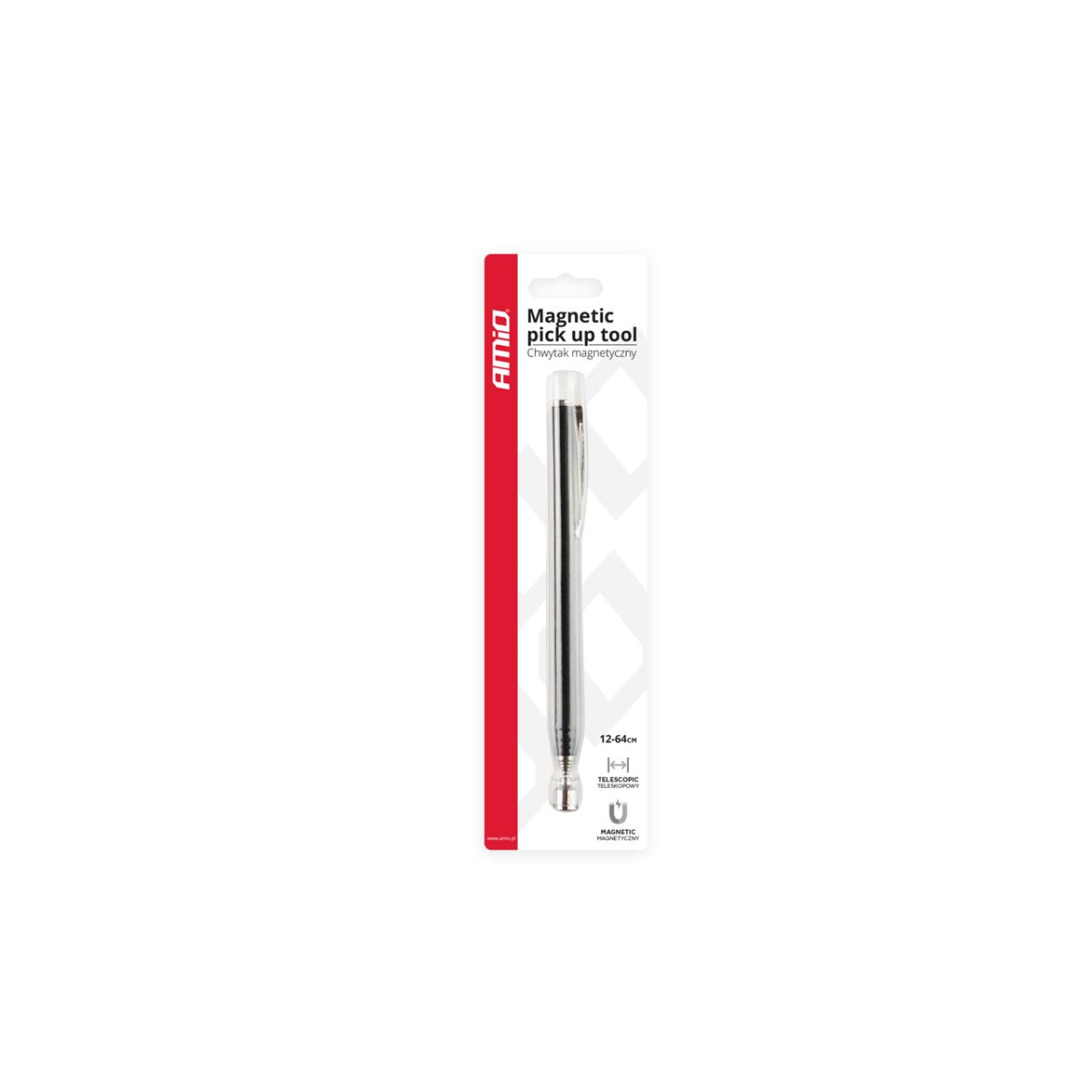 Teleskopiskt magnetiskt upptagningsverktyg 12–64 cm, AMIO-02521