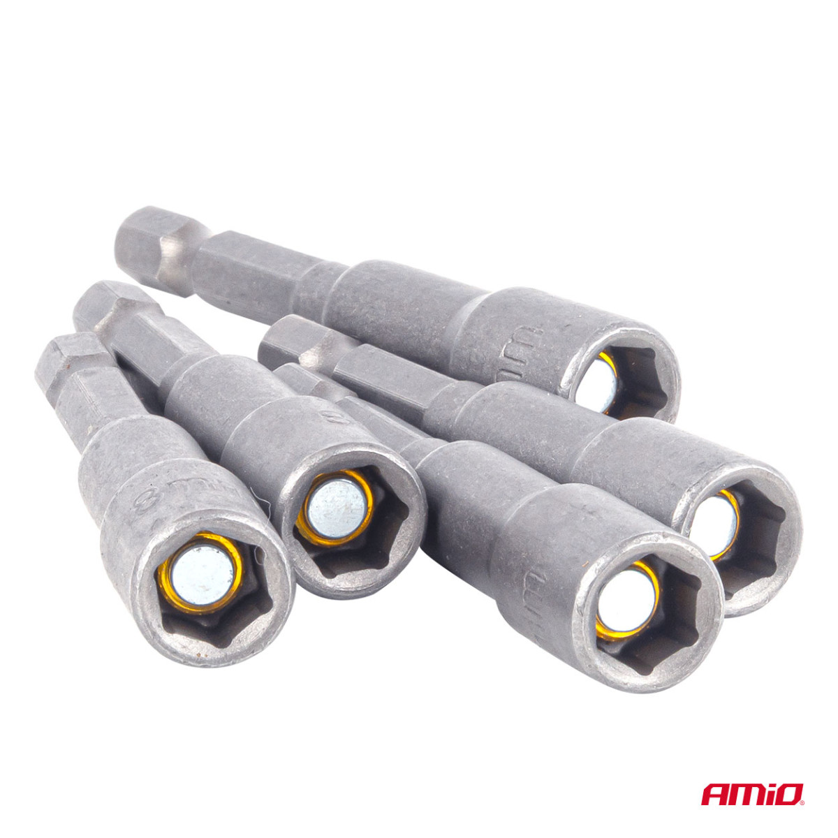 Magnetisk skruvmejselbitsats, 1/4" HEX, 8 x 65 mm, 5 st., AMIO-04938