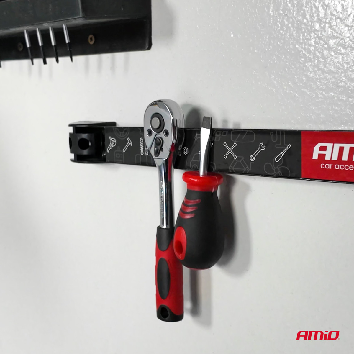 Magnetiska verktygsremsor, set om 3 (20 cm, 30,5 cm, 46 cm) AMIO-04263