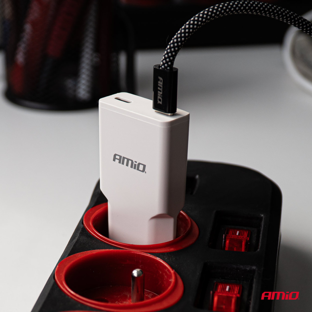 Magnetisk USB-C – USB-C-kabel 60W 100 cm AMIO-04840