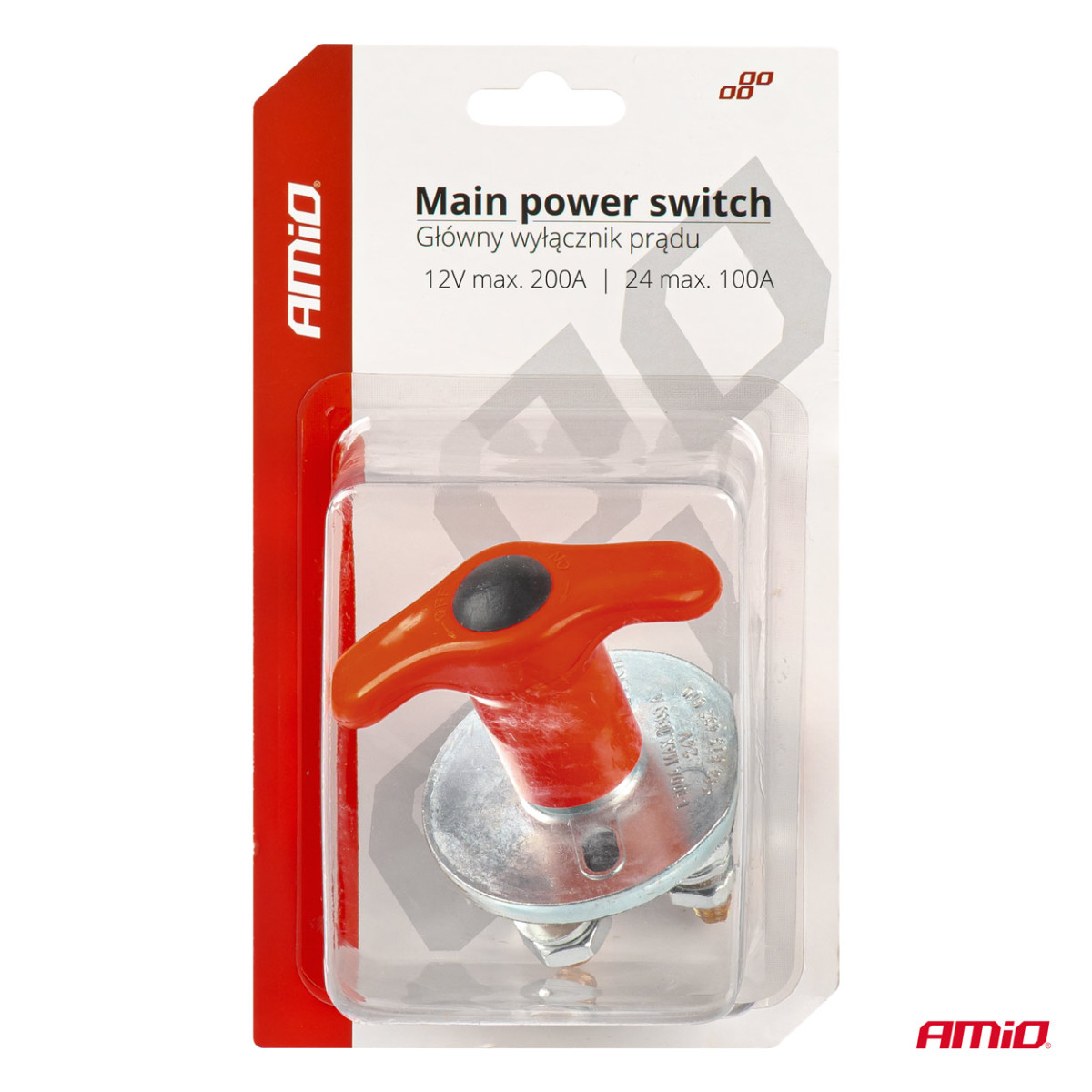 Huvudströmbrytare för batteri 12/24V, 200A (max. 500A) 