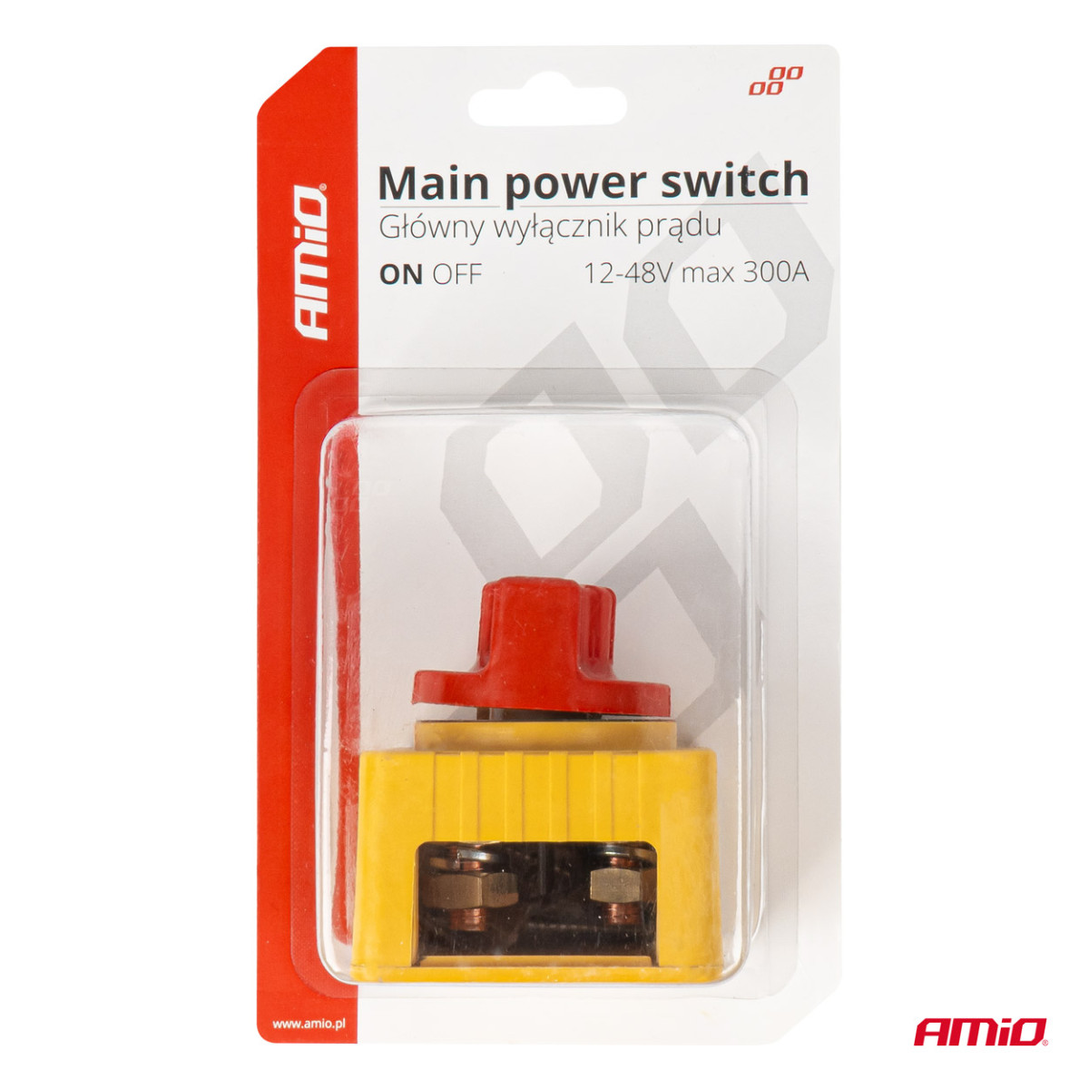 Huvudbatteribrytare 12–48 V, max. 300 A, AMiO-03839