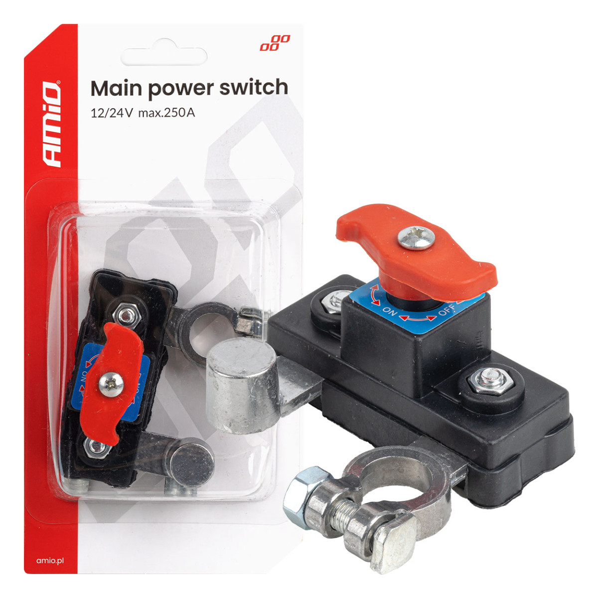 Huvudbatteribrytare 12/24V 250A AMIO-04831