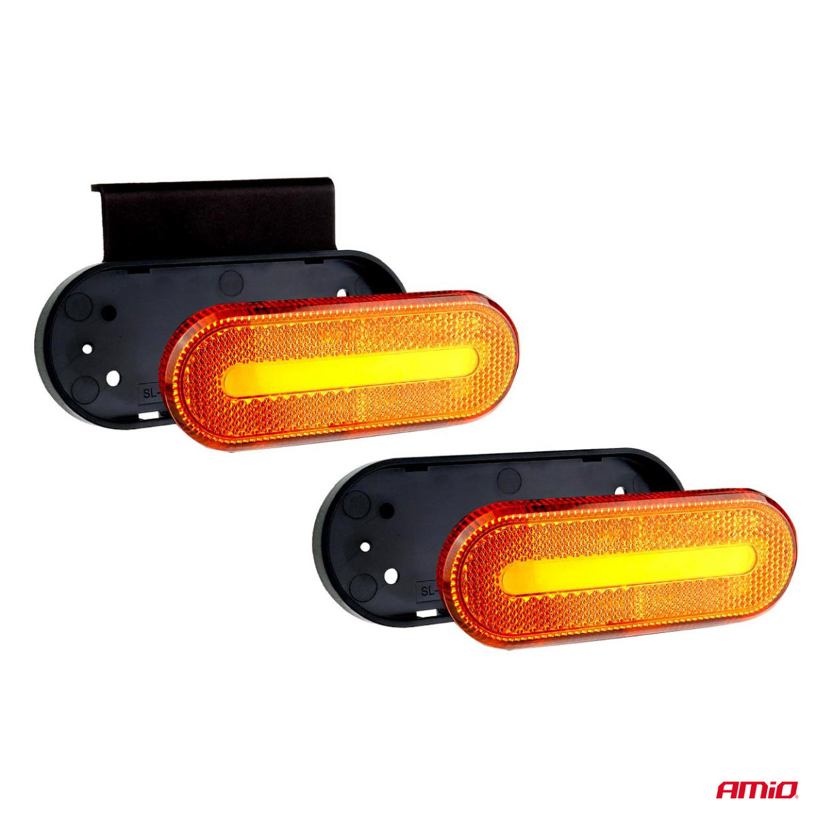 LED-markeringsljus AMiO OM-01-O oval, orange