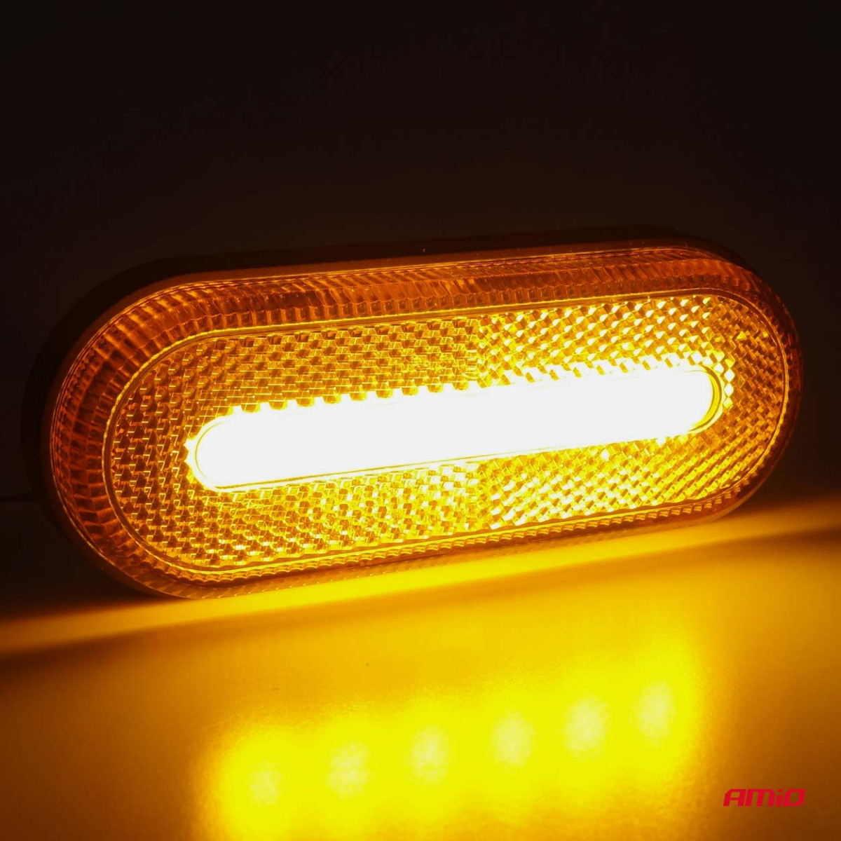 LED-markeringsljus AMiO OM-01-O oval, orange