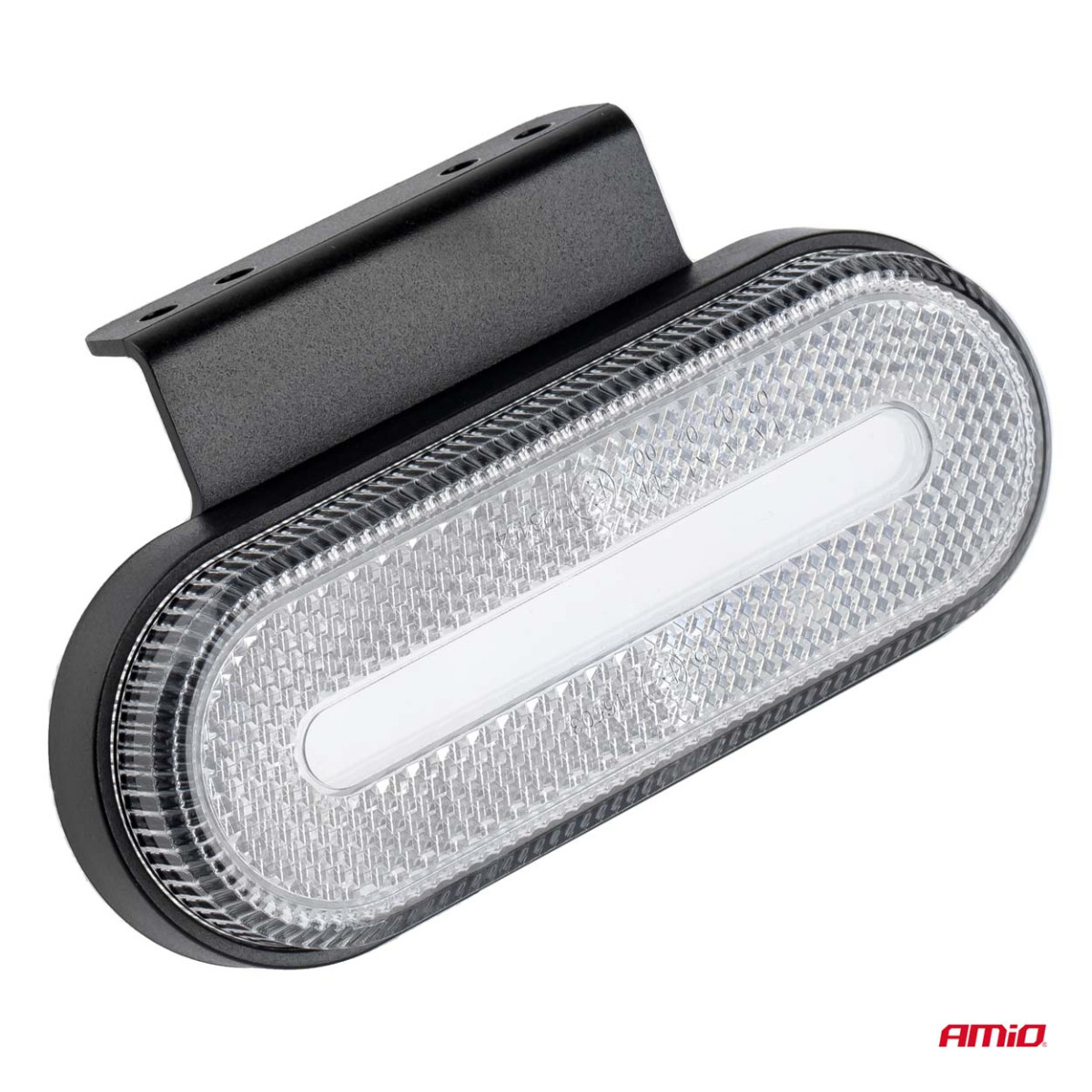 LED-markeringsljus AMiO OM-01-W oval, vit