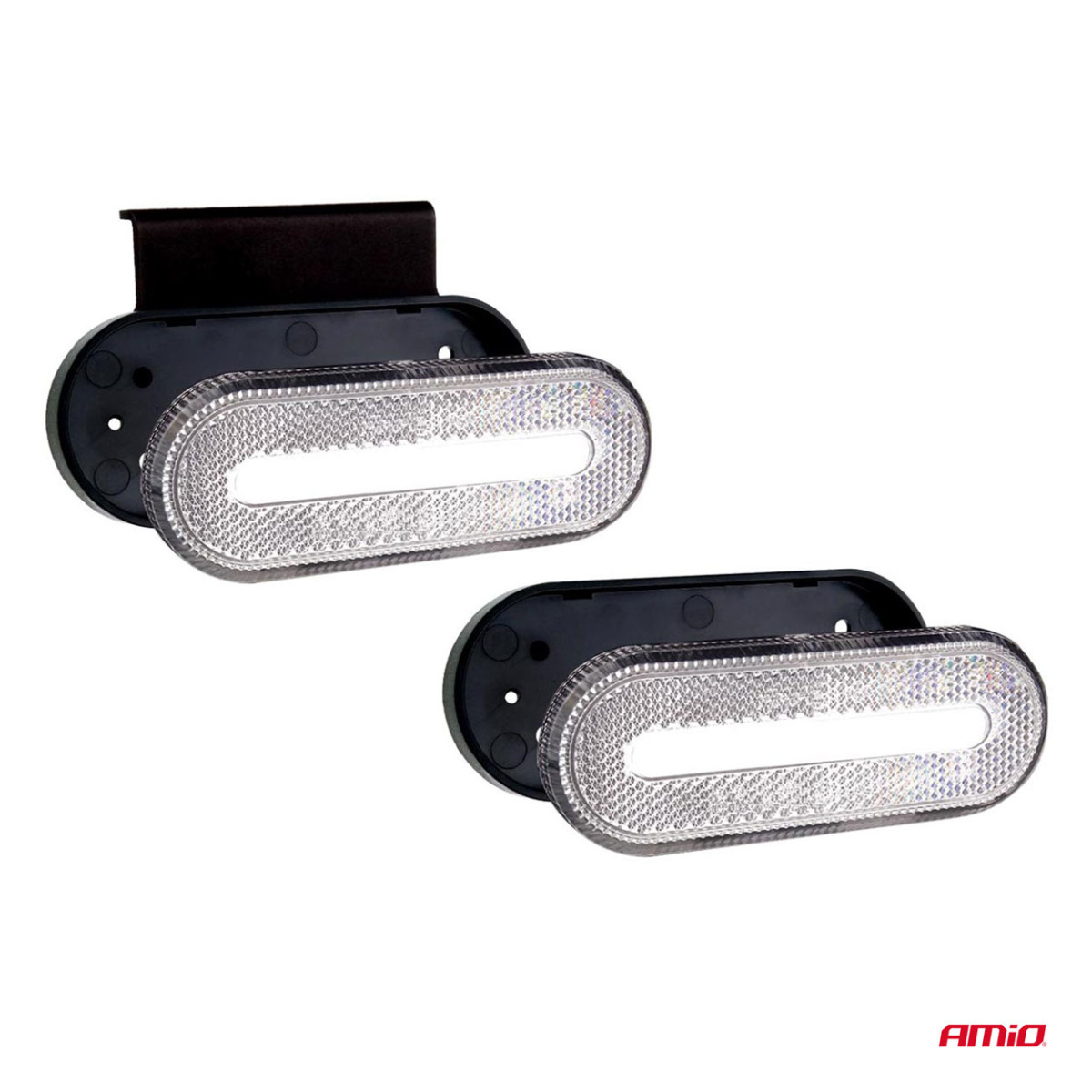 LED-markeringsljus AMiO OM-01-W oval, vit