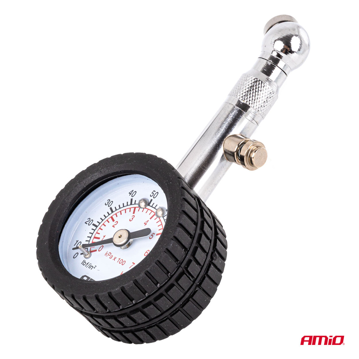 Mekanisk tryckmätare med roterande huvud och avtappningsventil 7 bar AMIO-04469