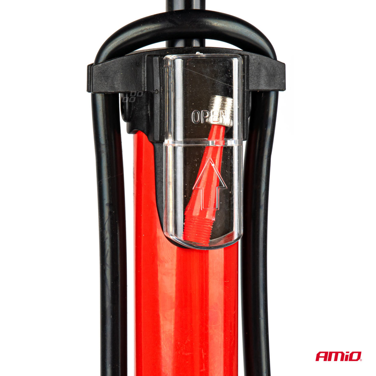 Metallhandpump med tryckmätare PU02, AMIO-02146