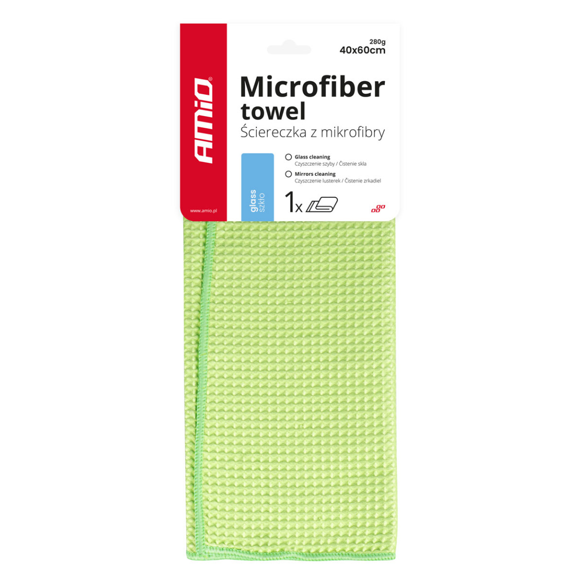 Mikrofiberduk av glasfiber 40x60 cm, grov, 280 gsm AMIO-03735
