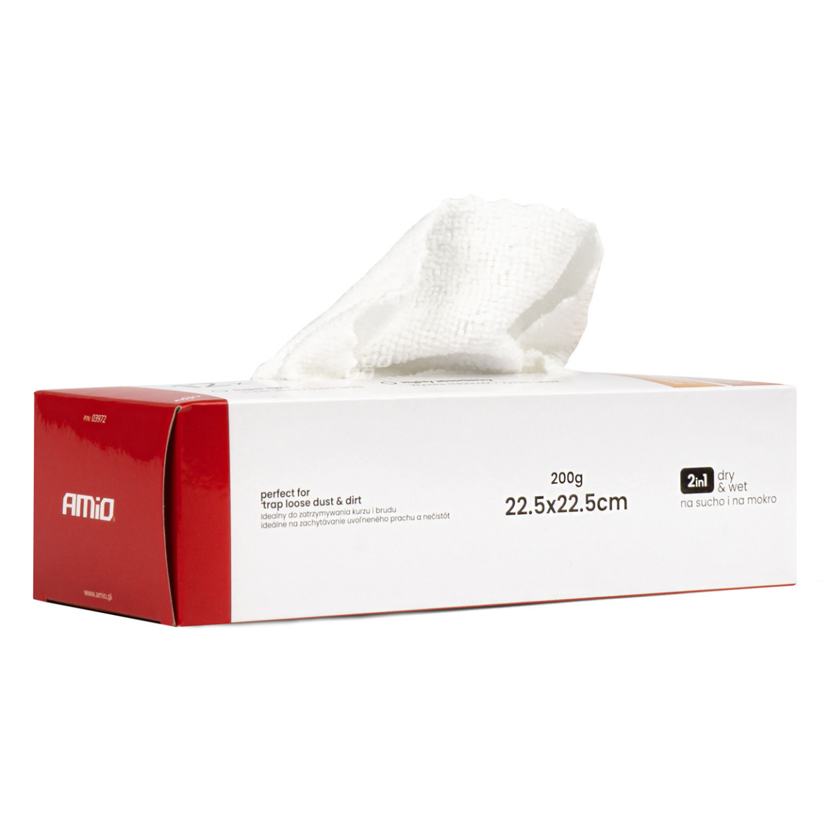 Mikrofiberduksset 22,5 × 22,5 cm, 200 gsm, 12 st. AMiO-03972