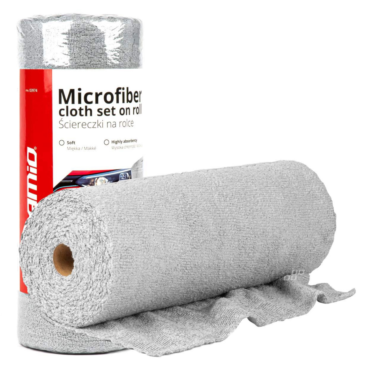 Mikrofiberdukar i rulle 30×30 cm, 120 gsm, 50 st. AMIO-03974