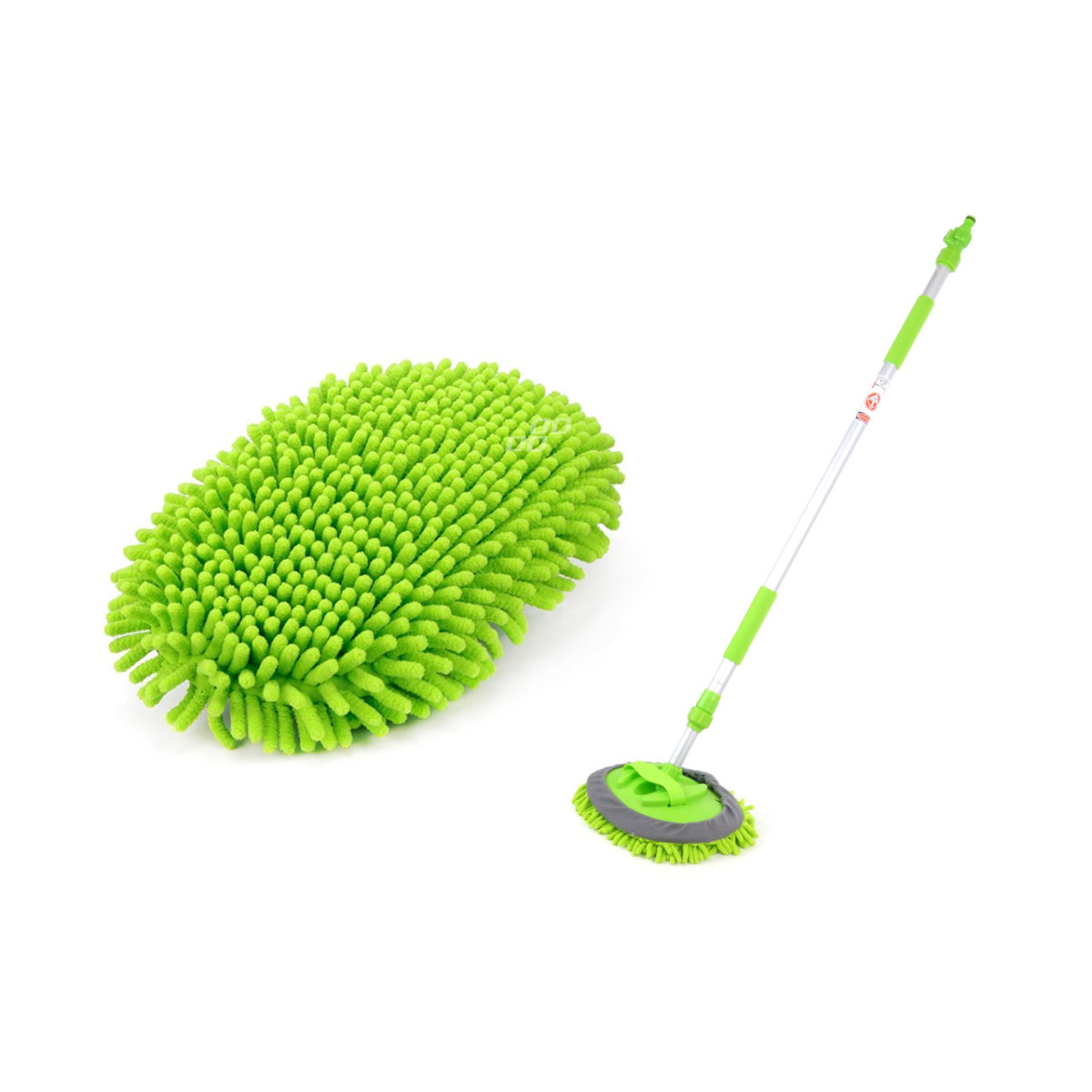 Teleskopborste med vattenanslutning, mikrofiber 145-247 cm AMIO-02399