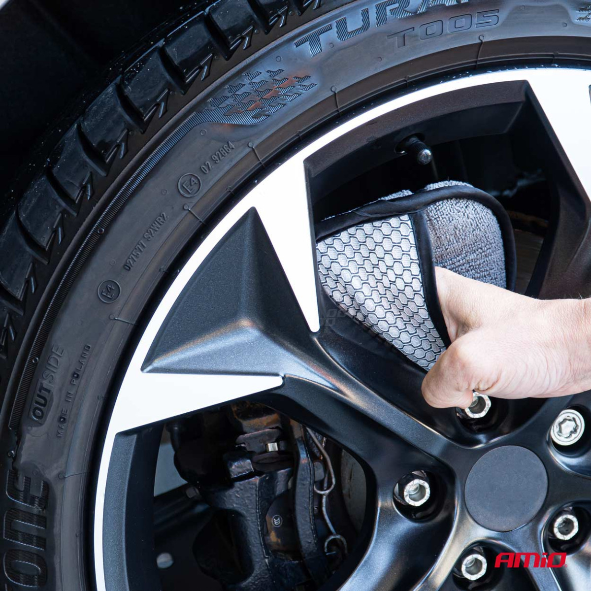 Mikrofibersvamp för fälgar, 20x16x2 cm AMiO-03843