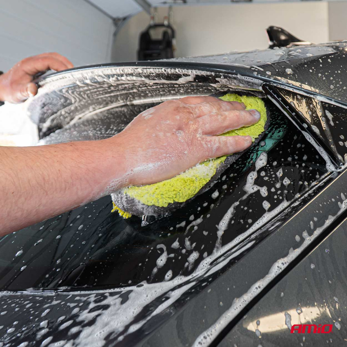 Mikrofibersvamp, gul, 23x10,5x5 cm AMIO-02516