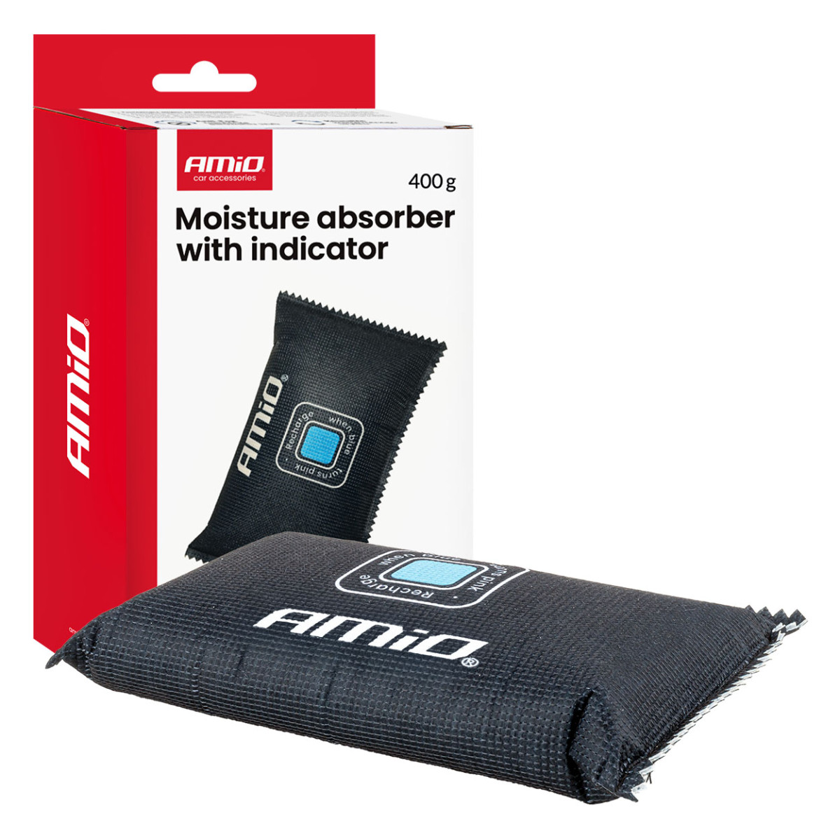Fuktabsorberare för bil med indikator, 400 g AMIO-04877