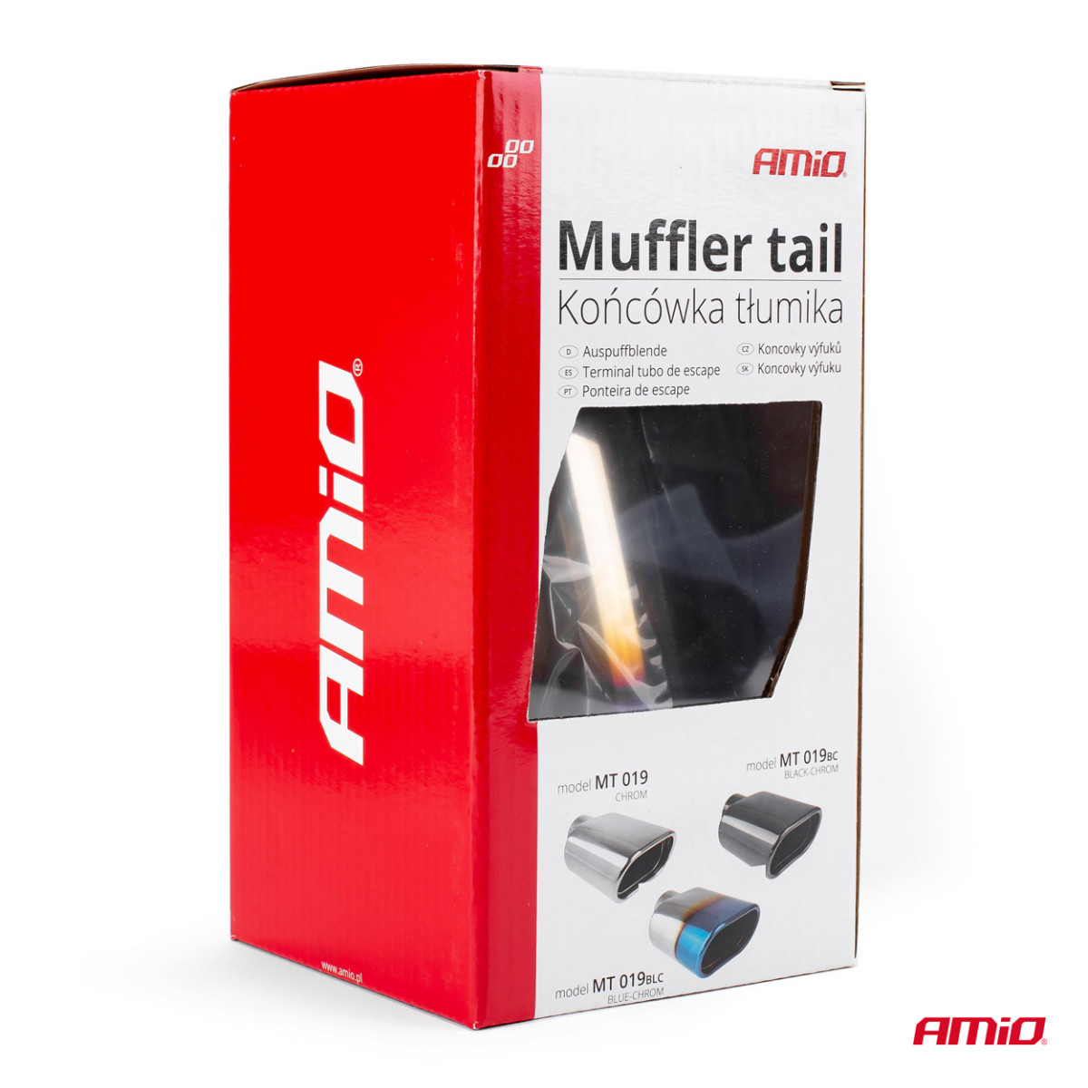 Ljuddämparmunstycke 40-58 mm, rostfritt stål, polerad metalleffekt, AMIO-02353