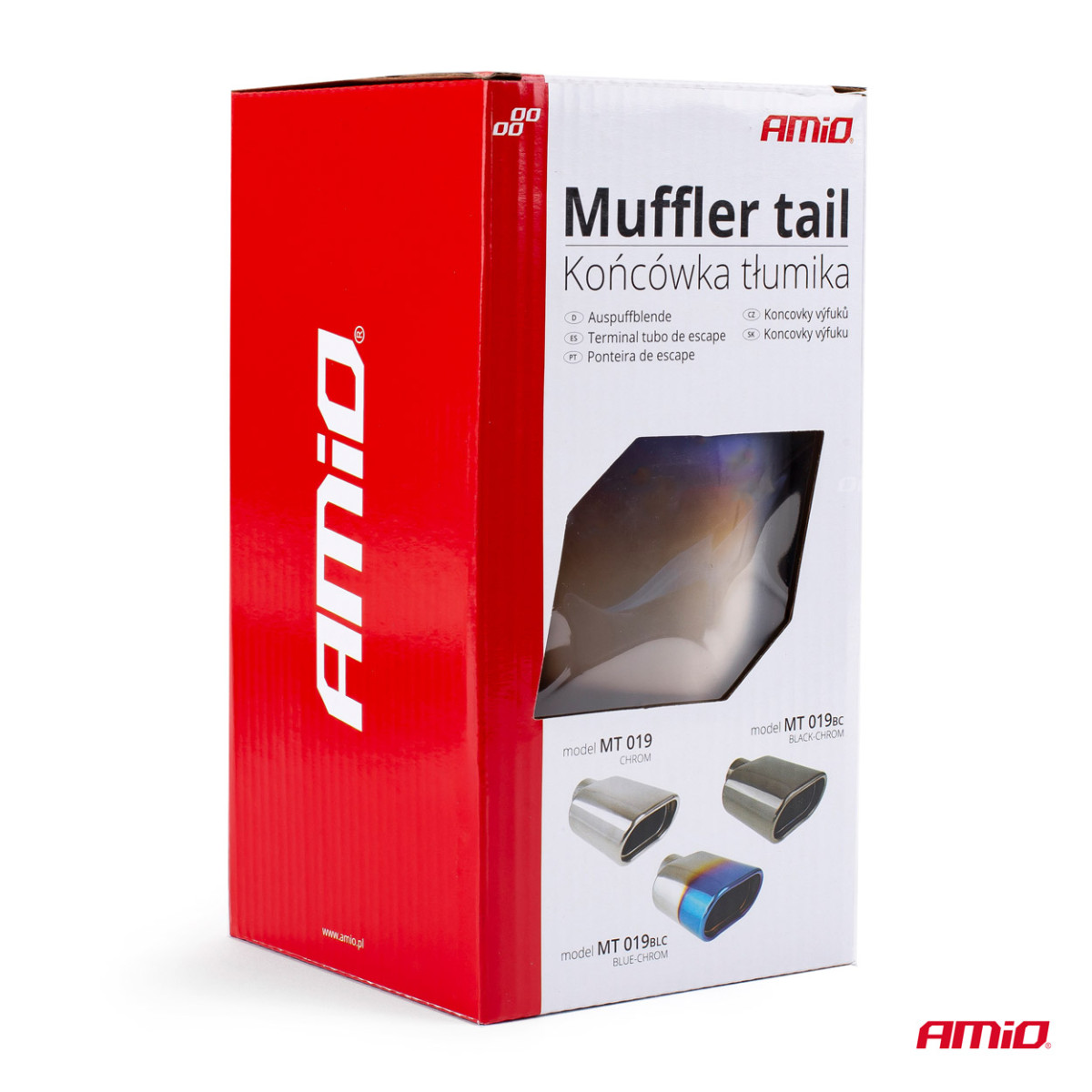 Ljuddämparmunstycke 30-50 mm, rostfritt stål, polerad metalleffekt, AMIO-02356