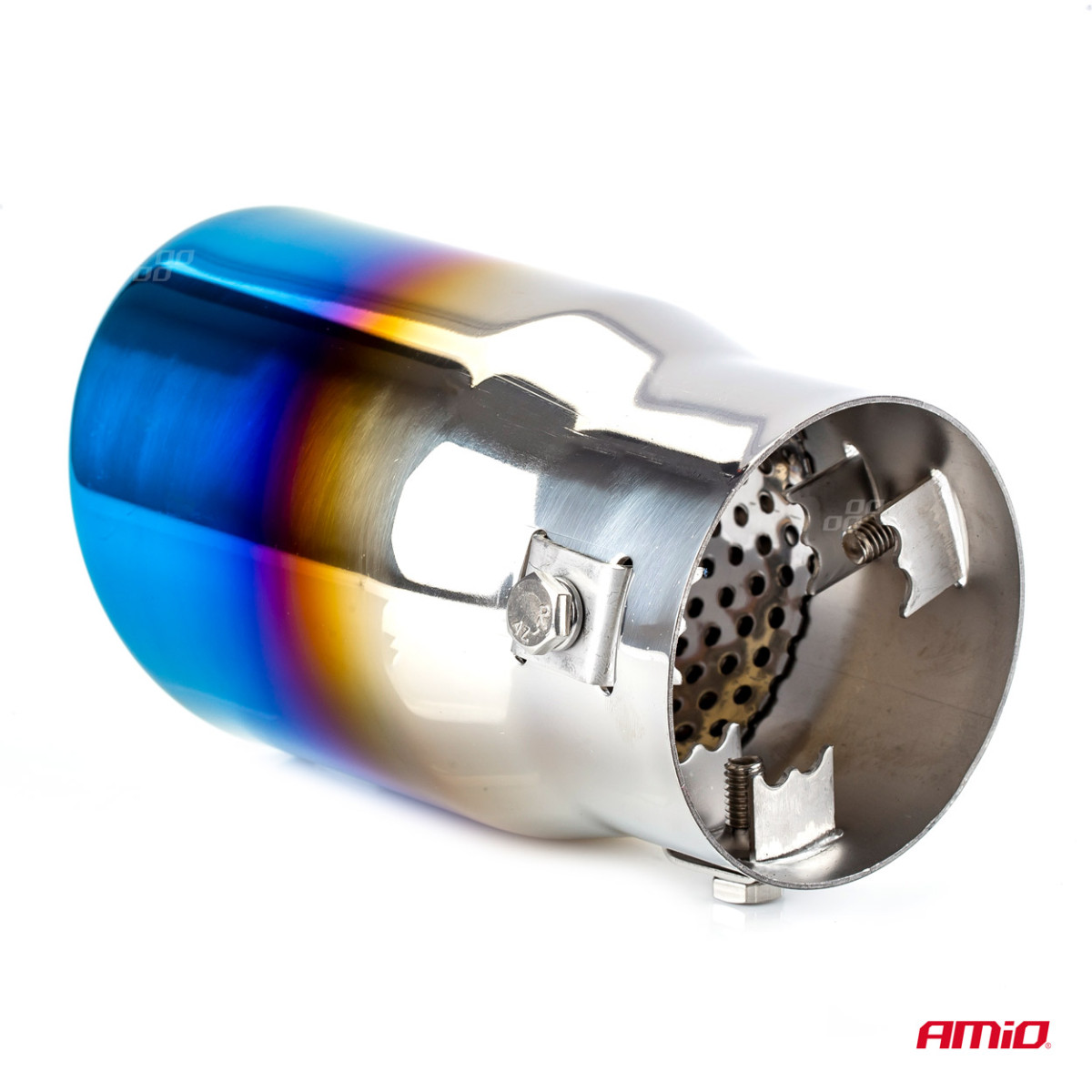 Ljuddämparmunstycke 43–62 mm, rostfritt stål, polerad metalleffekt, AMIO-02197