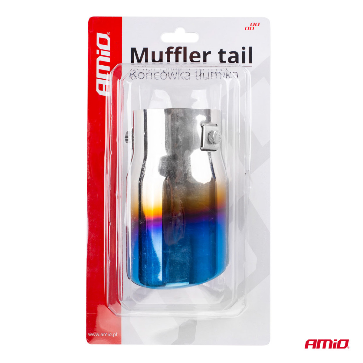 Ljuddämparmunstycke 43–62 mm, rostfritt stål, polerad metalleffekt, AMIO-02197