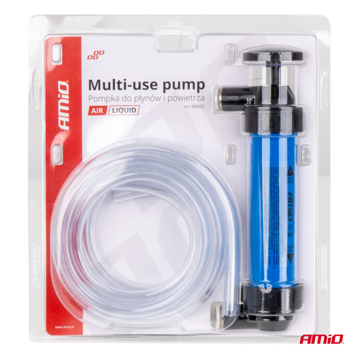 Multifunktionell manuell vätskepump med snabbkoppling AMIO-04262