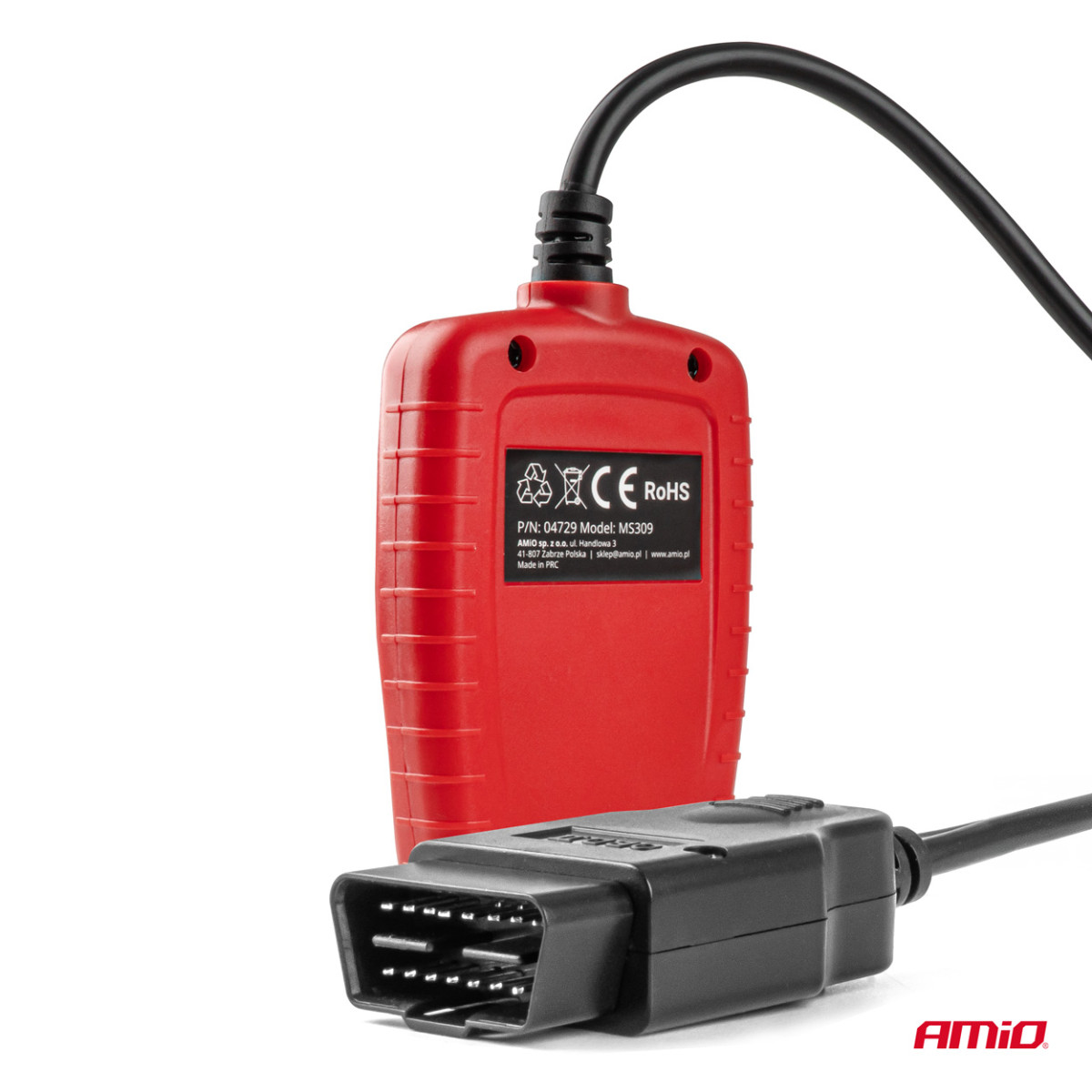 OBD2-diagnosskanner AMIO-04729, 110,3×69,5×20,2 mm